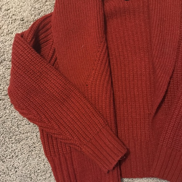 Deep red sweater is comfy yet classy! - Picture 3 of 5